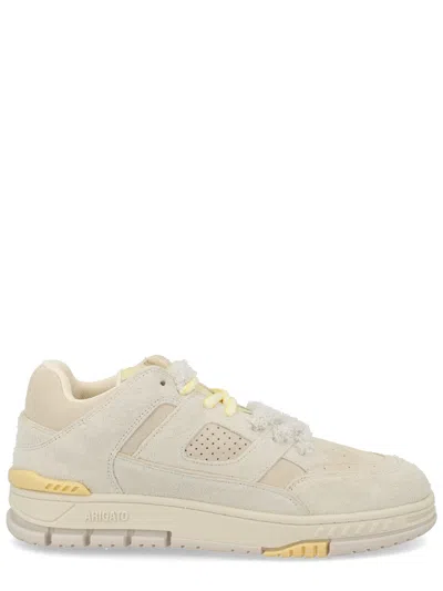 Axel Arigato Area Lo Label Perforated Suede Sneakers In White