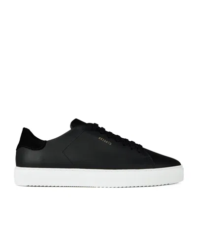 Axel Arigato Solid Color Leather Low Trainers In Black