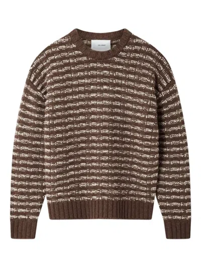 Axel Arigato Sonar Striped Sweater In Brown