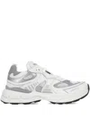 Axel Arigato Marathon Ghost Runner White Low Top Sneakers With Reflectivce Details In Leather Blend Woman In White