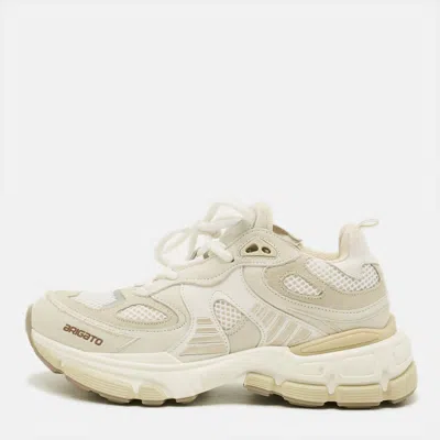 Pre-owned Axel Arigato Sphere Runner Size 37 White/grey Mesh Nubuck Leather Lace Up Sneakers