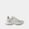 Axel Arigato White & Green Sphere Runner Sneakers In White