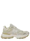 Axel Arigato Beige Leather And Suede Trainers With Sole In White