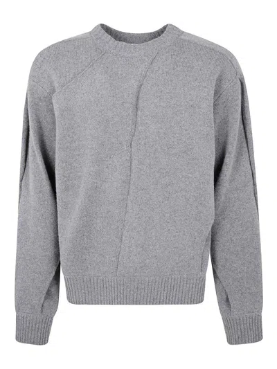 Axel Arigato Stitch Paneled Sweater In Gray