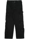 Axel Arigato Straight Fit Cargo Jeans With Utility Pockets In Black
