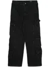 Axel Arigato Straight Fit Cargo Jeans With Utility Pockets In Black