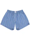 Axel Arigato Striped Cotton-blend Shorts In Blue