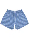 Axel Arigato Striped Cotton-blend Shorts In Blue