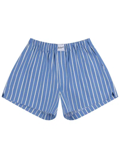Axel Arigato Striped Cotton-blend Shorts In Blue