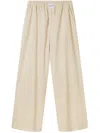 Axel Arigato Striped Cotton Trousers In Neutrals