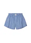 Axel Arigato Striped Cotton-blend Shorts In Blue
