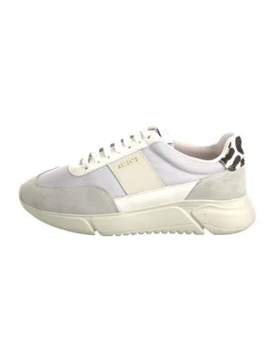 Pre-owned Axel Arigato Suede Animal Print Sneakers In White