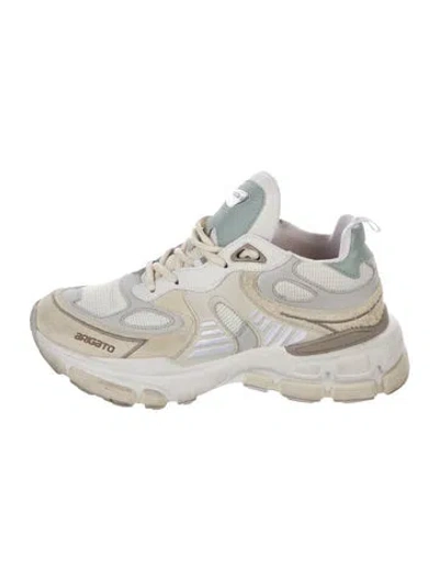 Pre-owned Axel Arigato Suede Colorblock Pattern Chunky Sneakers In Neutral