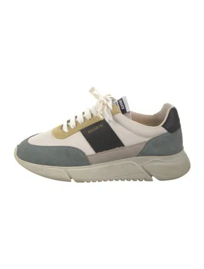 Pre-owned Axel Arigato Suede Colorblock Pattern Sneakers In Blue