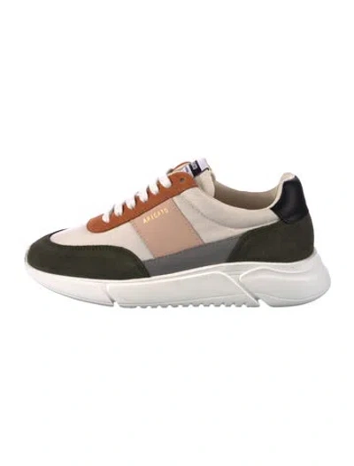 Pre-owned Axel Arigato Suede Colorblock Pattern Sneakers In Brown