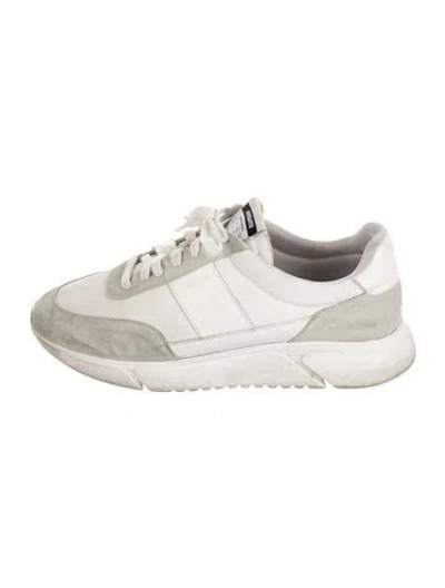 Pre-owned Axel Arigato Suede Colorblock Pattern Sneakers In White