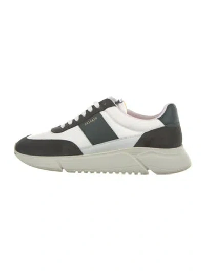 Pre-owned Axel Arigato Suede Colorblock Pattern Sneakers In White
