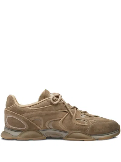Axel Arigato Suede Leather Panelled Sneakers In Brown