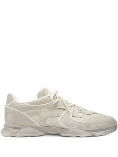 Axel Arigato Suede Leather Panelled Sneakers In White