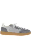 Axel Arigato Leather And Suede Sneakers With Embossed Logo In Gray