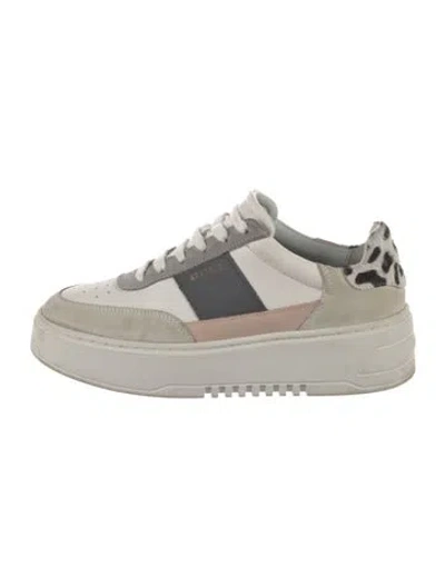 Pre-owned Axel Arigato Suede Sneakers In White
