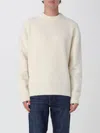 Axel Arigato Patch Beyond Crew Neck Sweater With Ribbed Hem In Neutral