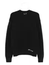Axel Arigato Textured Knit Crew-neck Sweater In Black