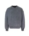 Axel Arigato Anthracite Grey Typo-embroidered Jersey Sweatshirt In Grey
