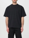 Axel Arigato Grey Crewneck T-shirt With Typo Embroidery In Black