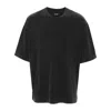 Axel Arigato Grey Crewneck T-shirt With Typo Embroidery In Black