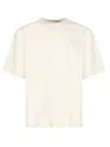 Axel Arigato Crew Neck Embroidered Detail Short Sleeve T-shirt In White