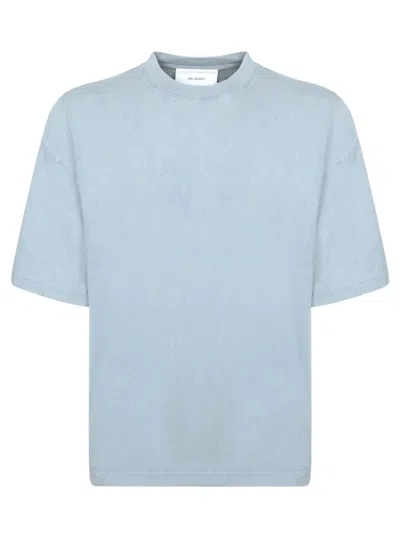 Axel Arigato Organic Cotton T-shirt With Refined Logo Detail In Blue