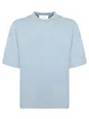 Axel Arigato Organic Cotton T-shirt With Refined Logo Detail In Blue