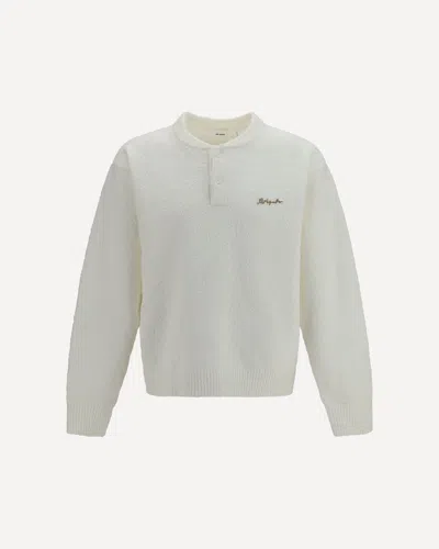 Axel Arigato Tag Crewneck Sweater In White