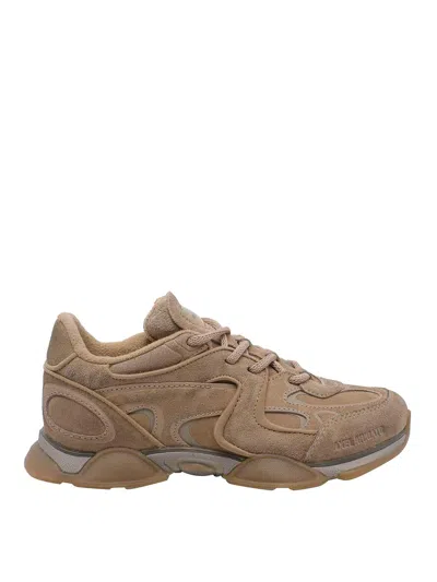 Axel Arigato Eris Beige Low Top Sneakers With Logo Patch On The Tongue In Leather And Fabric Woman In Brown
