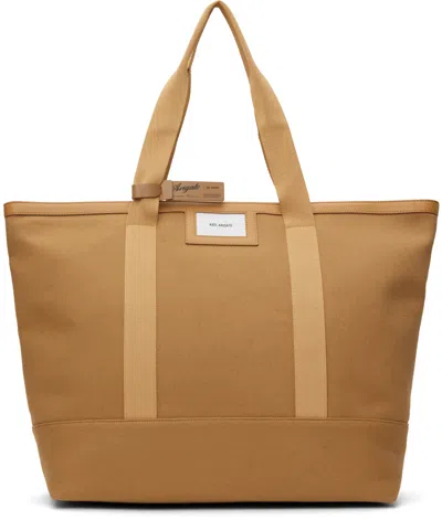 Axel Arigato Tan Logo Canvas Tote In Camel