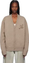 Axel Arigato Taupe Ash Signature Cardigan In Stone
