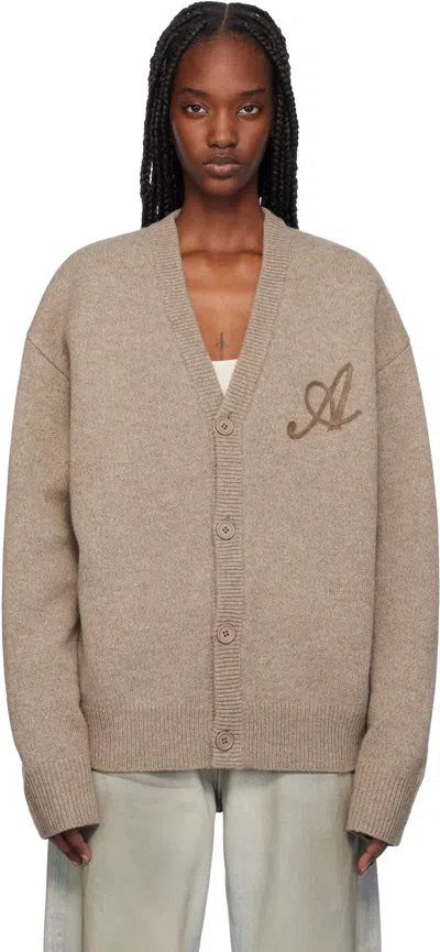 Axel Arigato Taupe Ash Signature Cardigan In Stone