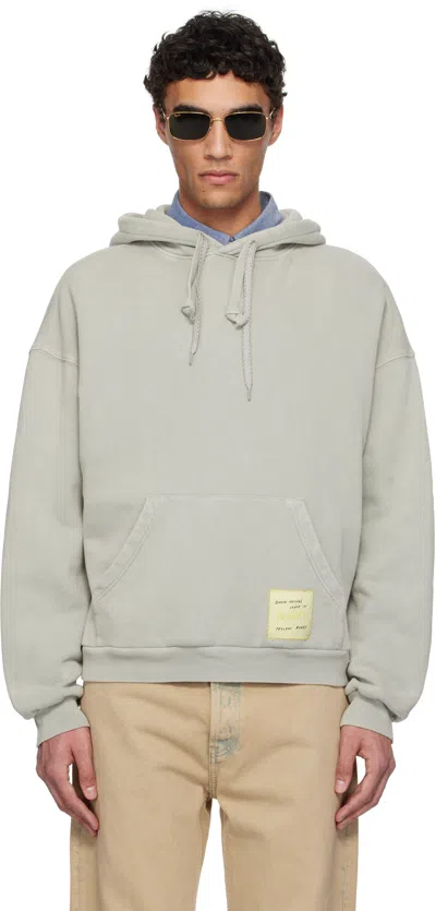 Axel Arigato Taupe Patch Washed Hoodie In Sage Green