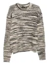 Axel Arigato Textured Knit Crew Neck Sweater With Long Sleeves In Multi