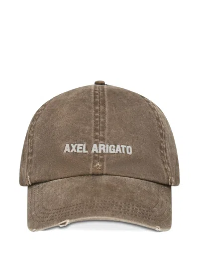 Axel Arigato The Aa Logo-embroidered Baseball Cap In Brown