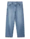 Axel Arigato The Twill Embroidered-logo Jeans In Blue