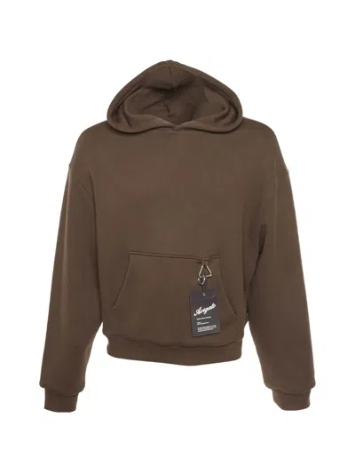 Pre-owned Axel Arigato Title Tag-detail Hoodie In Brown