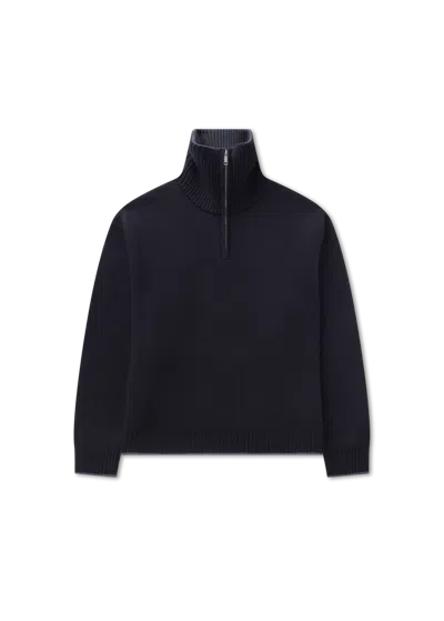 Axel Arigato Trace Half Zip Sweater In Black