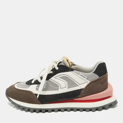 Pre-owned Axel Arigato Tricolor Mesh And Canvas Sonar Low Top Sneakers Size 44 In Multi