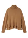 Axel Arigato Turtleneck Split-hem Sweater In Brown