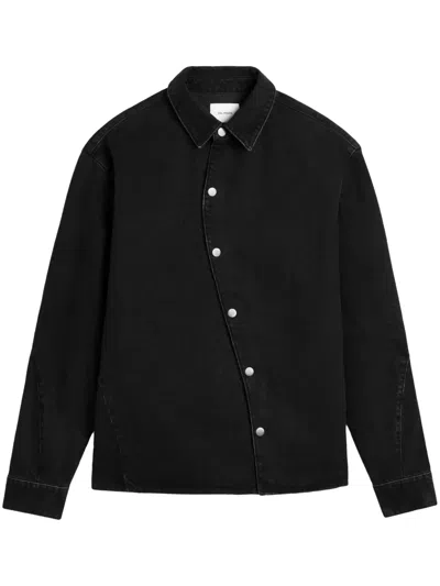 Axel Arigato Twist Denim Shirt In Black