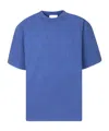 Axel Arigato Typo Embroidered Cotton T-shirt In Blue