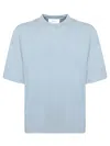Axel Arigato Organic Cotton T-shirt With Refined Logo Detail In Blue