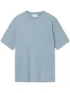 Axel Arigato Organic Cotton T-shirt With Refined Logo Detail In Blue